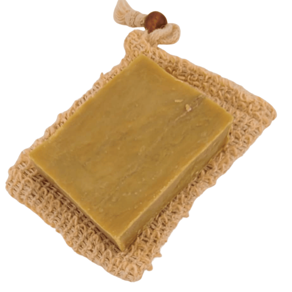 Wooden Bead Soap Saver Bag - Colorful Sisal Exfoliating Pouch