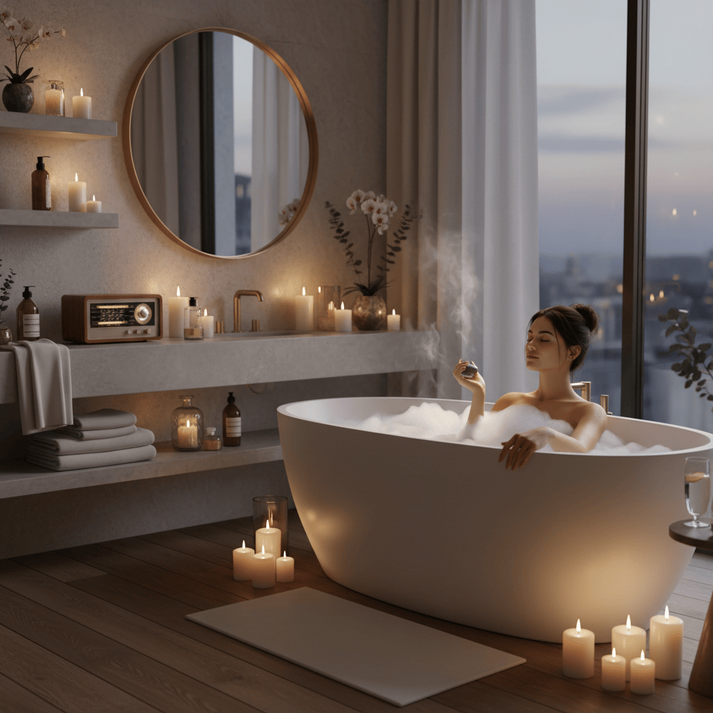 Jar of patchouli lavender sugar scrub with a label on a white background