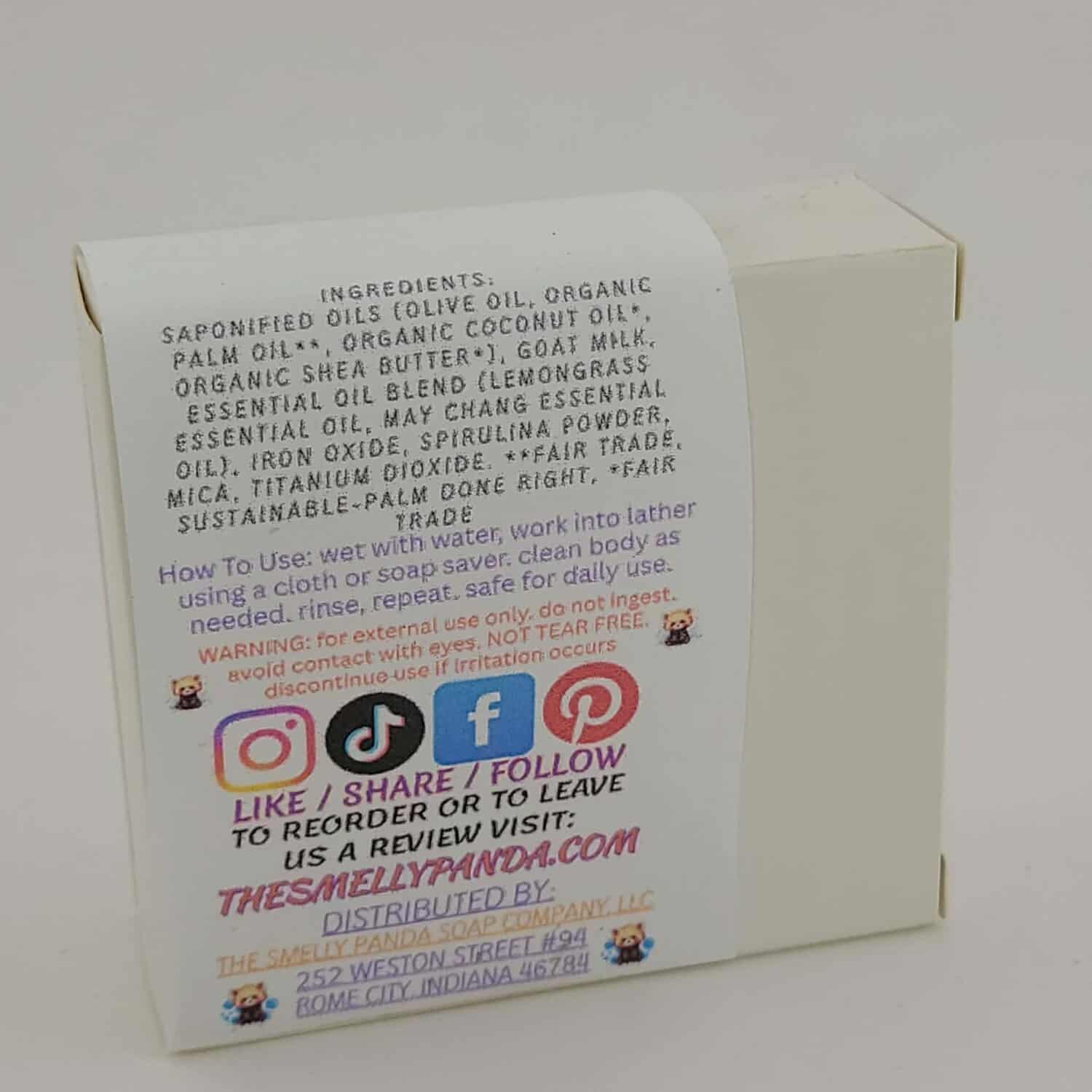 May Chang and Lemongrass Goats Milk Bar Soap