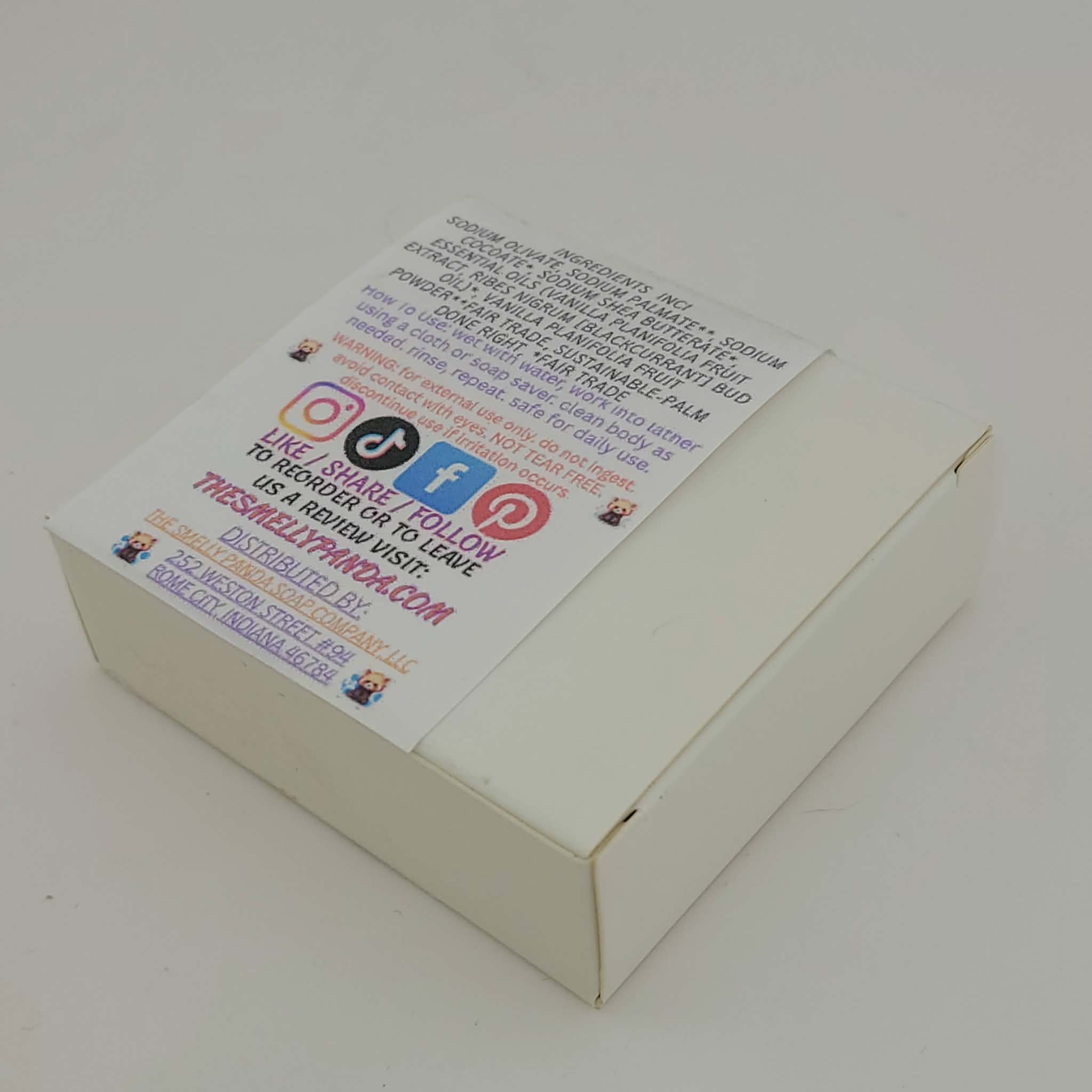 Vanilla Bean Blackcurrant Natural Vegan Bar Soap