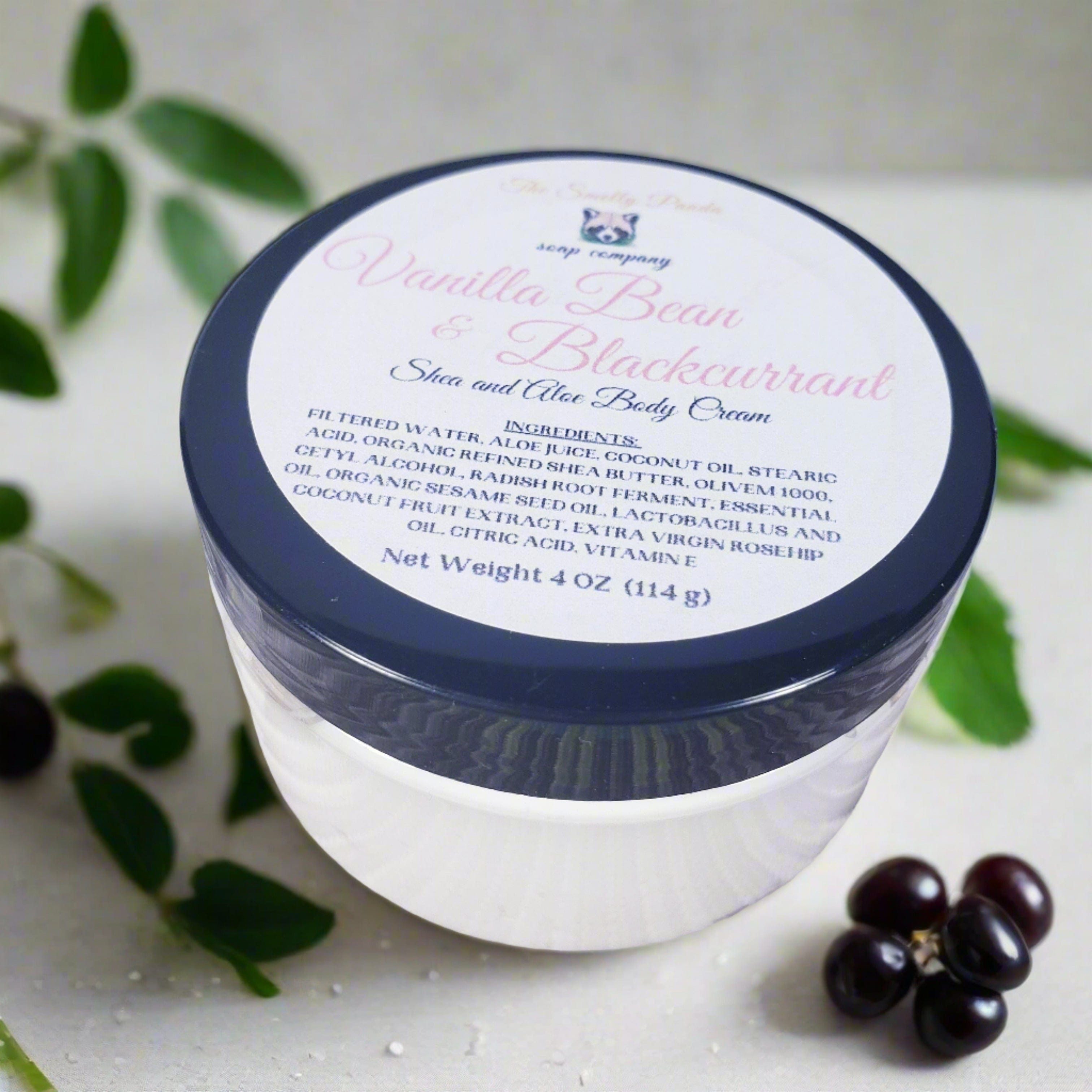 TheSmellyPandaSoapCompany,LLC Vanilla Bean Blackcurrant Aloe Body Cream